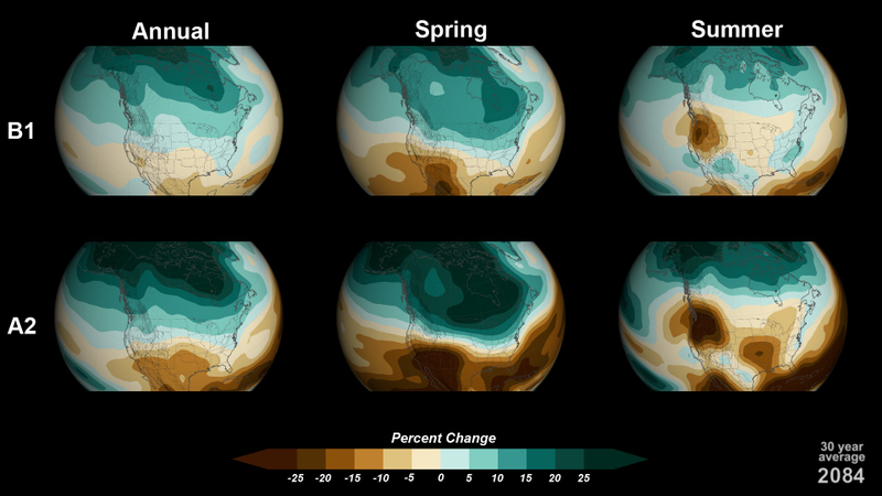 Illustration for article titled The West gets Drier while the East gets Wetter